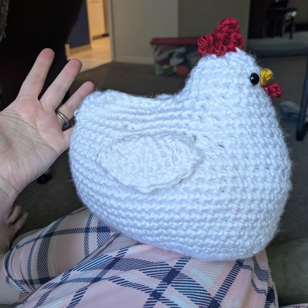 Handmade Crochet Chicken Toy - Picture 2 of 3